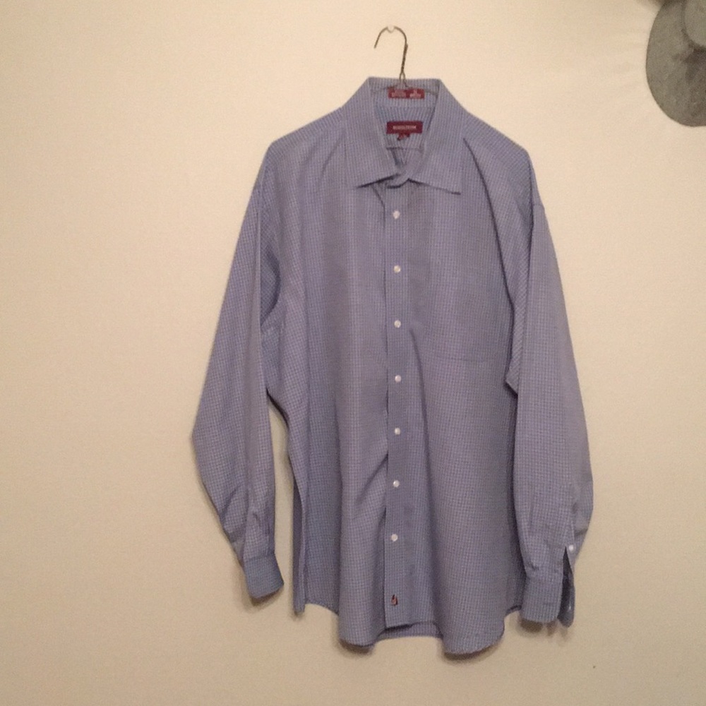 Nordstrom blue checkered dress shirt